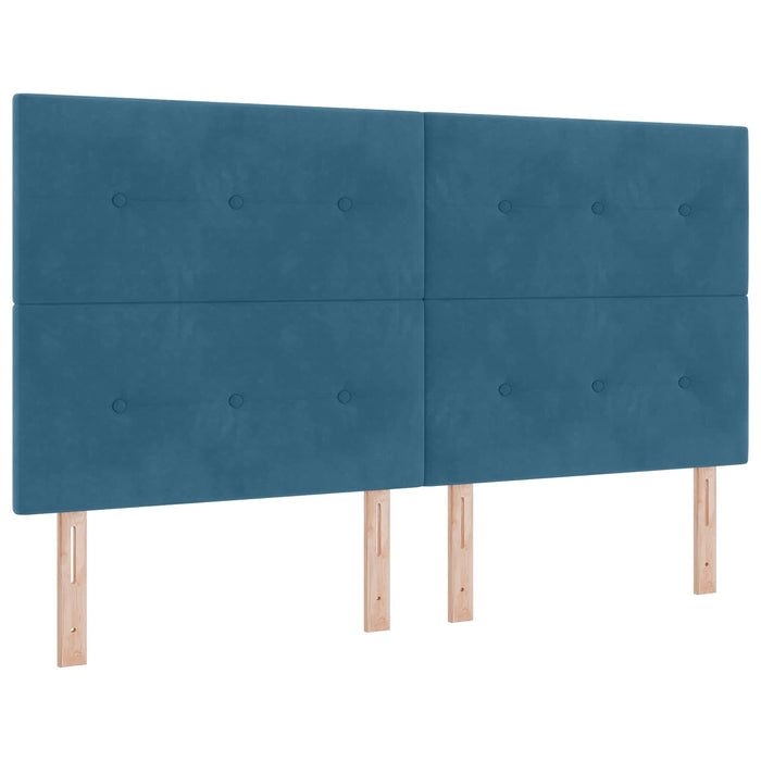 Pat Ottoman cu Saltea și LED Albastru închis 180 x 200 cm WALTI
