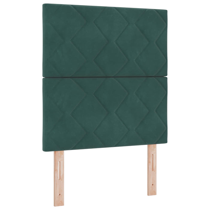 Pat Ottoman cu Saltea și LED Verde închis 80 x 200 cm Catifea - WALTI WALTI