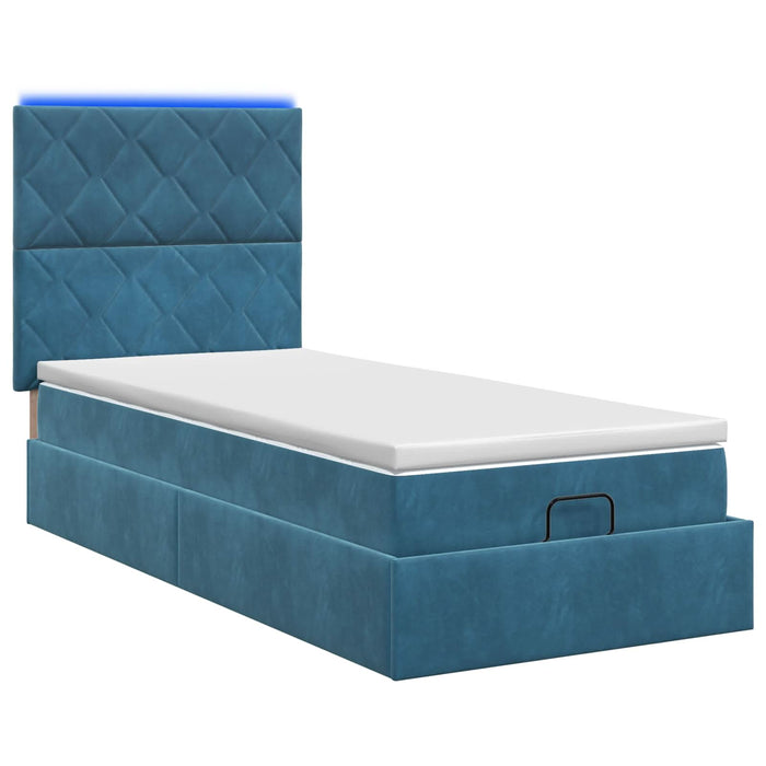 Pat Ottoman cu Saltea și LED Albastru închis 80 x 200 cm WALTI