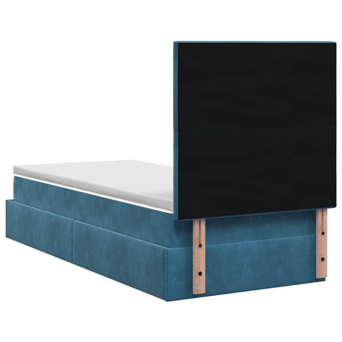 Pat Ottoman cu Saltea și LED Albastru închis 80 x 200 cm WALTI