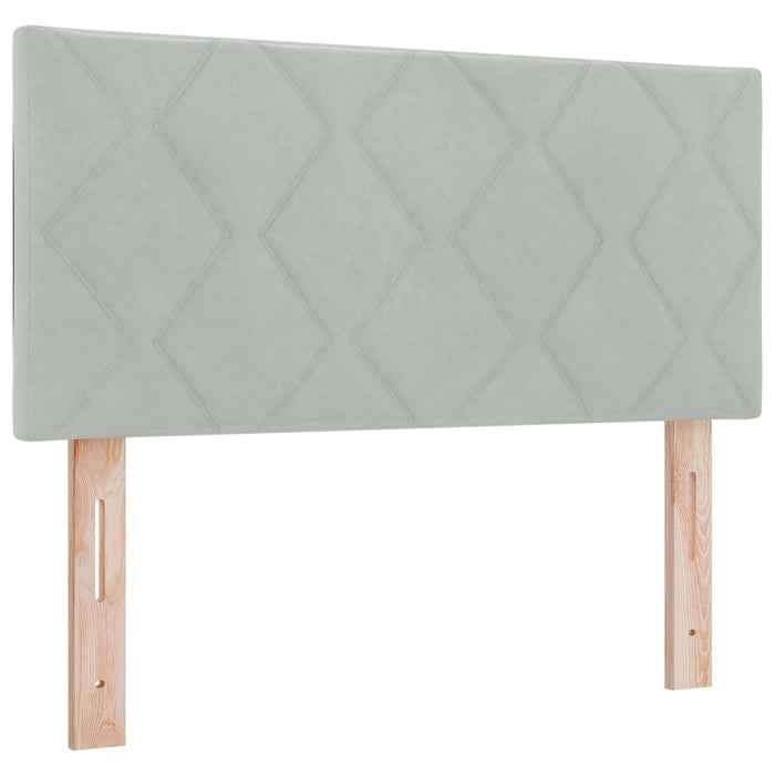 Pat Ottoman cu Saltea și LED Gri deschis 120 x 190 cm Catifea WALTI