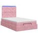 Pat Ottoman cu Saltea și LED Roz 120 x 200 cm Catifea - WALTI WALTI