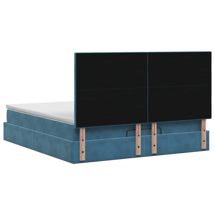 Pat Ottoman cu Saltea și LED Albastru închis 140 x 190 cm WALTI