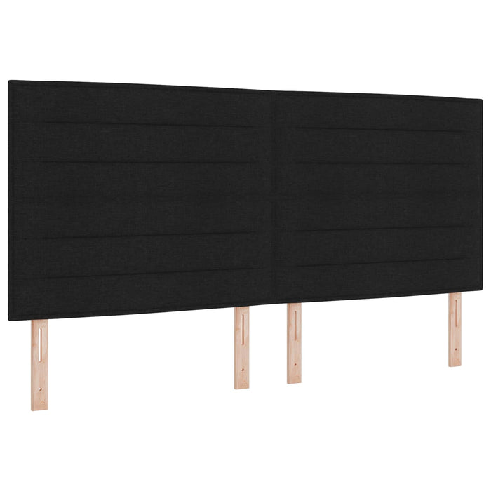 Pat Ottoman cu Saltea și LED Negru 200 x 200 cm Țesătură WALTI