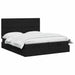 Pat Ottoman cu Saltea și LED Negru 200 x 200 cm Țesătură - WALTI WALTI