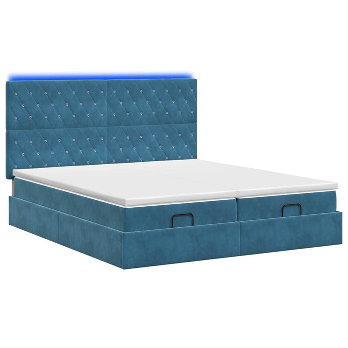 Pat Ottoman cu Saltea și LED Albastru închis 200 x 200 cm - WALTI WALTI