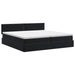 Pat cu storage cu headboard Negru 200 x 200 cm Catifea - WALTI WALTI