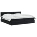Pat cu storage cu headboard Negru 200 x 200 cm Catifea - WALTI WALTI