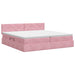 Pat cu storage cu headboard Roz 200 x 200 cm Catifea - WALTI WALTI