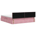 Pat cu storage cu headboard Roz 200 x 200 cm Catifea - WALTI WALTI