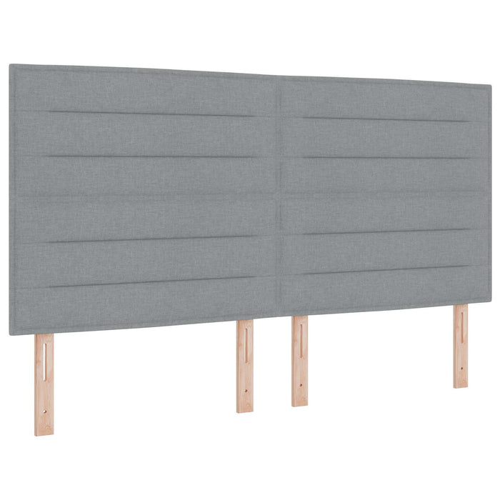 Pat cu storage 2 buc. Gri deschis Piele artificială WALTI