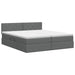 Pat cu storage cu headboard 2 buc. Gri închis Piele artificială - WALTI WALTI