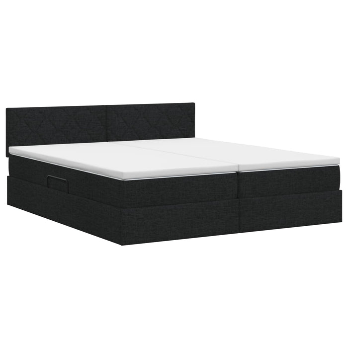 Pat cu storage cu headboard 2 buc. Negru Piele artificială - WALTI WALTI