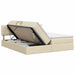 Pat cu storage cu headboard 2 buc. Crem Piele artificială - WALTI WALTI