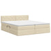 Pat cu storage cu headboard 2 buc. Crem Piele artificială - WALTI WALTI