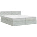 Pat cu storage cu headboard 2 buc. Gri deschis - WALTI WALTI