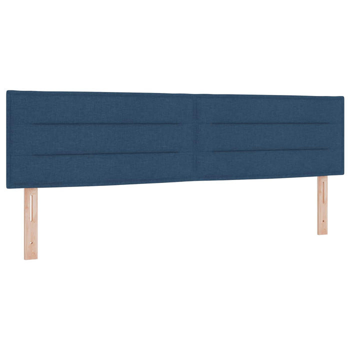 Pat cu LED și saltea albastru 180 x 200 cm Țesătură - WALTI WALTI