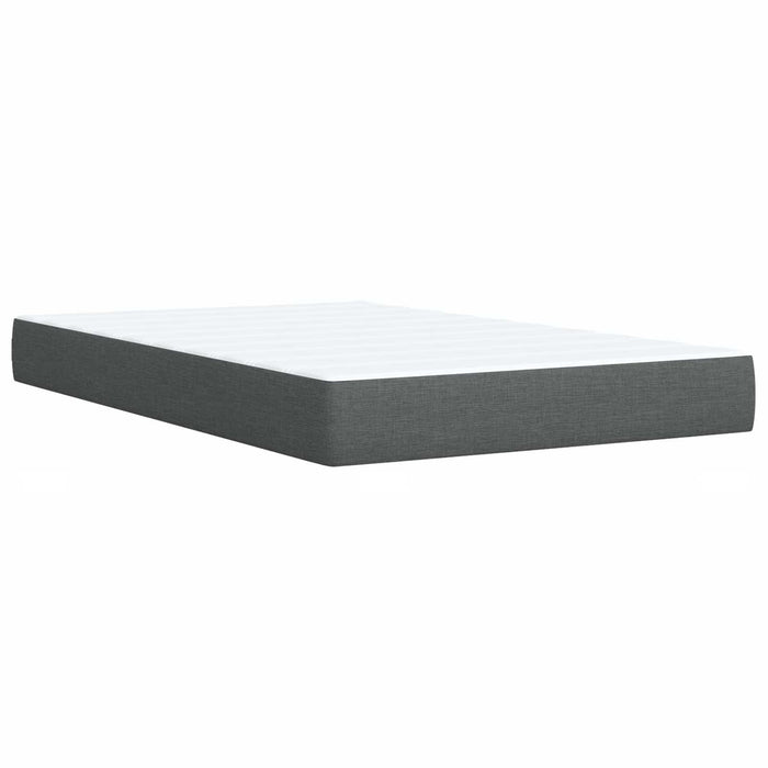 Pat cu LED și saltea Gri închis 120 x 200 cm Țesătură WALTI