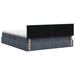 Pat cu LED și saltea Gri închis 180 x 200 cm Catifea - WALTI WALTI