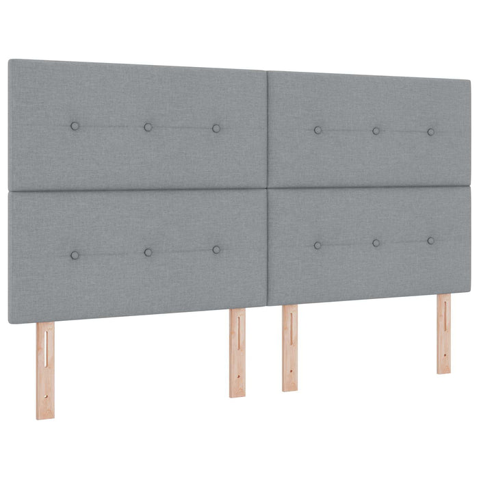 Pat cu saltea și spațiu de depozitare Gri deschis 200 x 200 cm WALTI