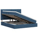 Pat cu saltea și spațiu de depozitare albastru 180 x 200 cm - WALTI WALTI