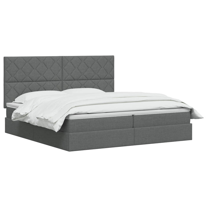 Pat cu saltea și spațiu de depozitare Gri închis 200 x 200 cm - WALTI WALTI