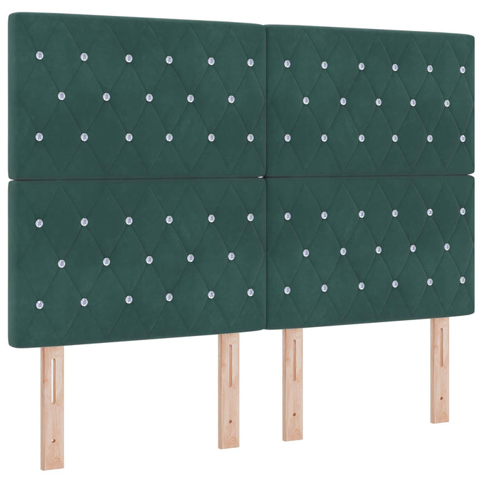 Pat cu saltea și spațiu de depozitare Verde închis 140 x 200 cm WALTI
