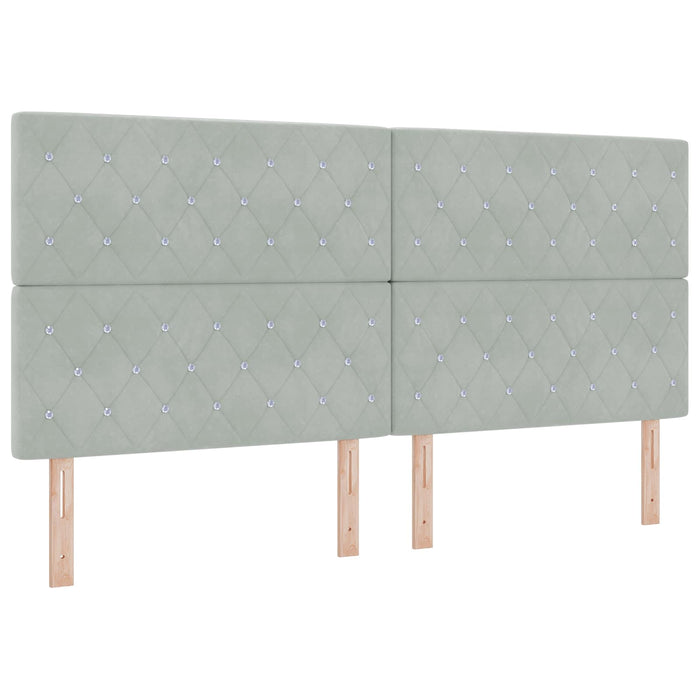 Pat cu saltea și spațiu de depozitare Gri deschis 200 x 200 cm WALTI