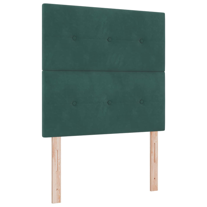 Pat cu saltea și spațiu de depozitare Verde închis 120 x 190 cm WALTI