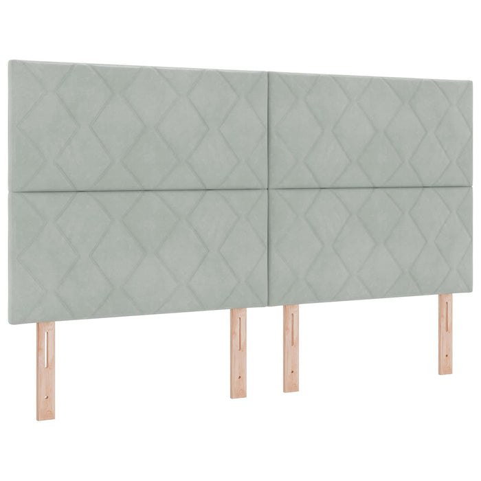 Pat cu saltea și spațiu de depozitare Gri deschis 180 x 200 cm - WALTI WALTI