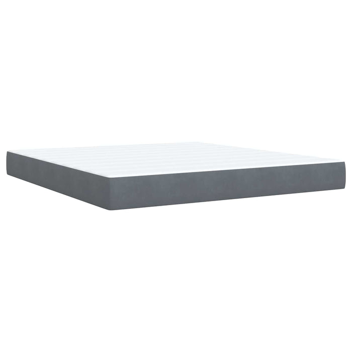 Pat cu saltea și spațiu de depozitare Gri închis 180 x 200 cm - WALTI WALTI