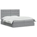 Pat cu storage cu headboard Gri deschis 200 x 200 cm Țesătură - WALTI WALTI
