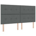 Pat cu storage cu headboard Gri închis 200 x 200 cm Țesătură - WALTI WALTI
