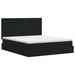 Pat cu storage cu headboard Negru 200 x 200 cm Țesătură - WALTI WALTI
