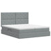 Pat cu storage cu headboard Gri deschis 180 x 200 cm Țesătură - WALTI WALTI