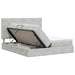 Pat cu storage cu headboard Gri deschis 180 x 200 cm Catifea - WALTI WALTI