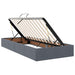 Pat cu storage cu headboard Gri închis 200 x 200 cm Catifea - WALTI WALTI