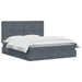 Pat cu storage cu headboard Gri închis 200 x 200 cm Catifea - WALTI WALTI