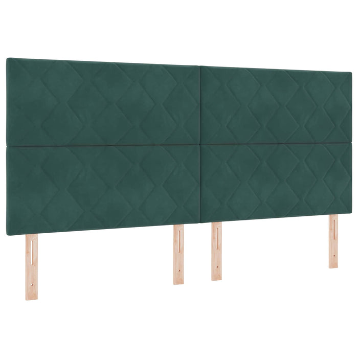 Pat cu storage cu headboard Verde închis 200 x 200 cm Catifea WALTI