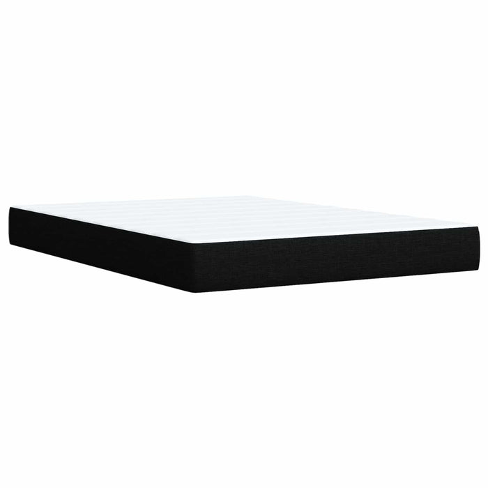 Pat cu LED și saltea Negru 140 x 190 cm Țesătură - WALTI WALTI