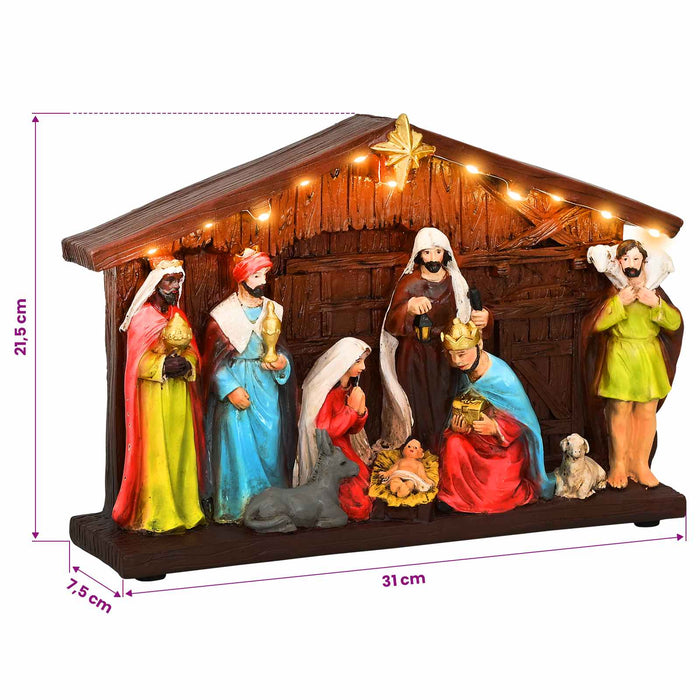 Iesle de Crăciun SALO 31 x 7,5 x 21,5 cm Rășină Multicolour WALTI
