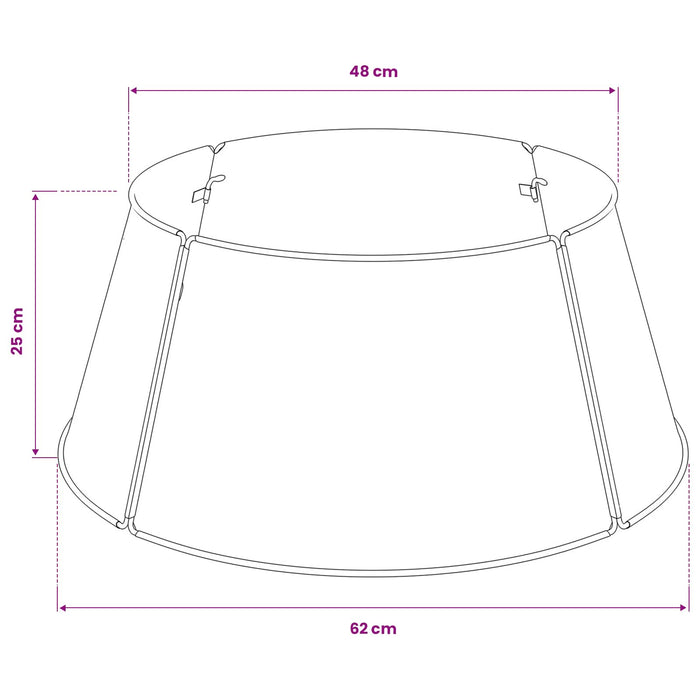 Fustă pentru brad de Crăciun În formă de con Alb Ø 62 x 25 cm WALTI