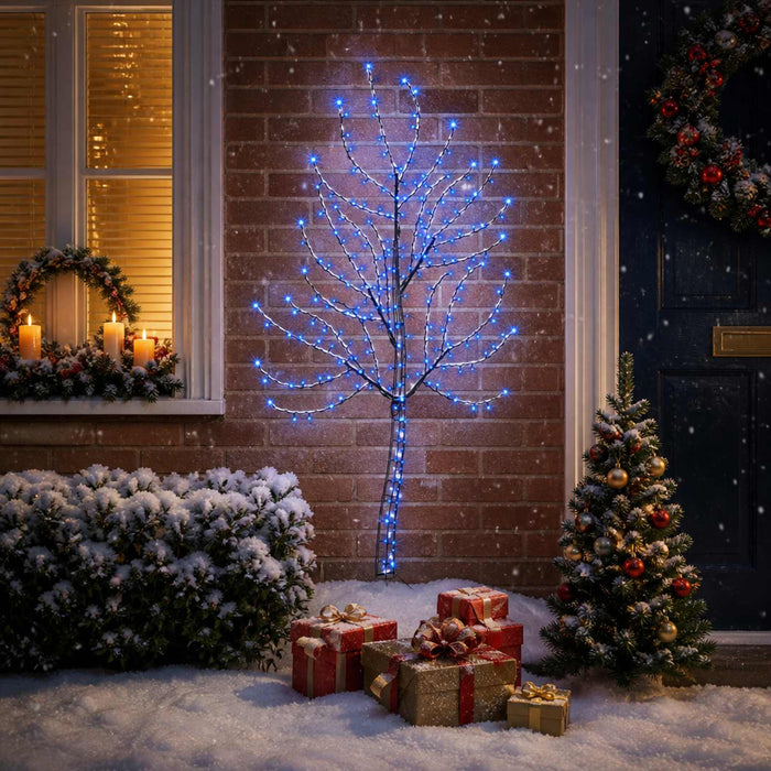Brad de Crăciun de perete cu LED 150 cm 140 LED-uri Albastru WALTI