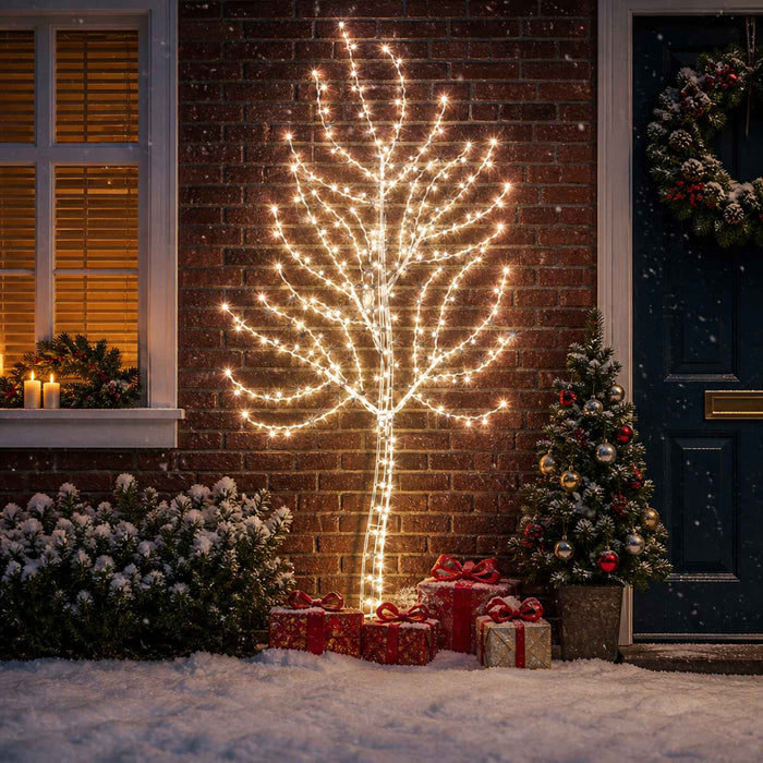 Brad de Crăciun de perete cu LED 180 cm 200 LED-uri Alb rece - WALTI WALTI