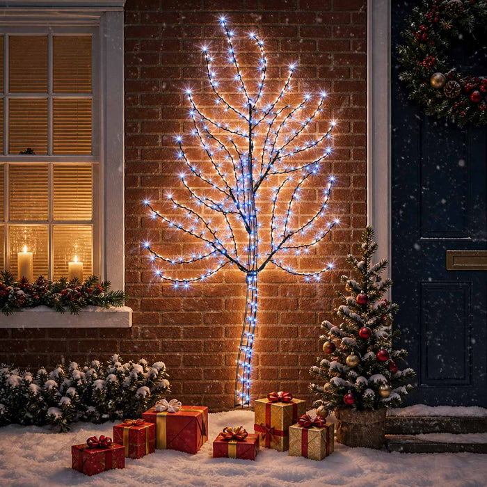 Brad de Crăciun de perete cu LED 180 cm 200 LED-uri Albastru - WALTI WALTI