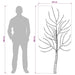 Brad de Crăciun de perete cu LED 180 cm 200 LED-uri Multicolor - WALTI WALTI