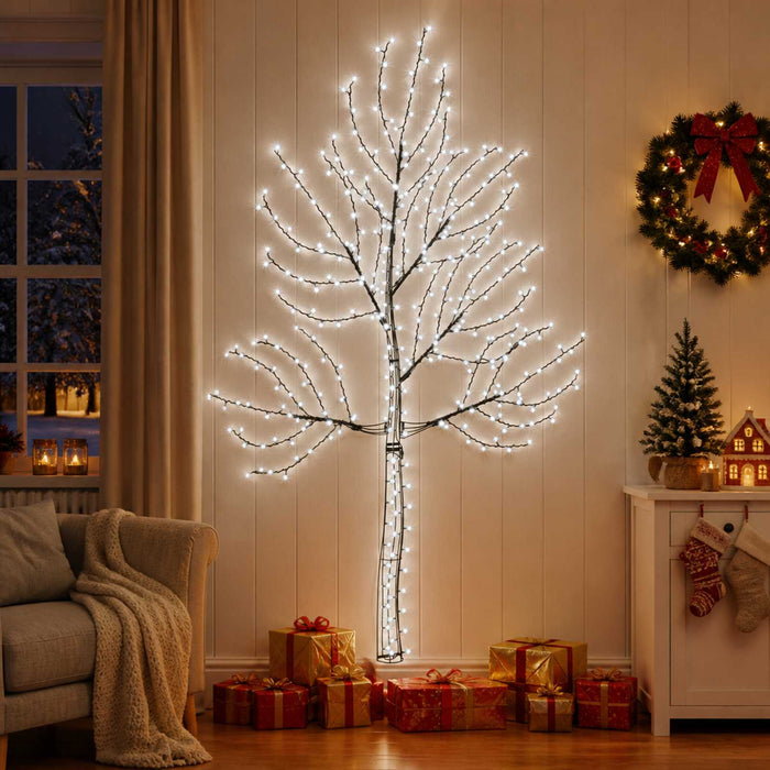 Brad de Crăciun de perete cu LED 210 cm 312 LED-uri Alb rece - WALTI WALTI