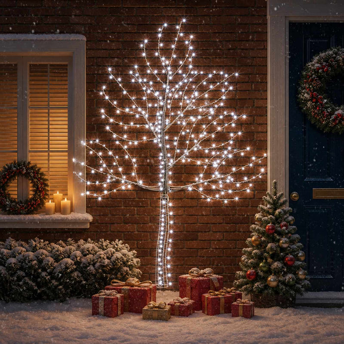 Brad de Crăciun de perete cu LED 210 cm 312 LED-uri Alb rece - WALTI WALTI
