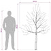 Brad de Crăciun de perete cu LED 210 cm 312 LED-uri Alb rece - WALTI WALTI