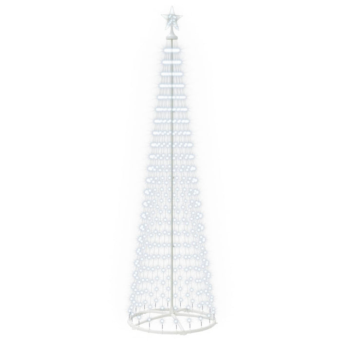 Brad de Crăciun conic cu LED 250 cm 470 LED-uri Alb rece Oțel - WALTI WALTI